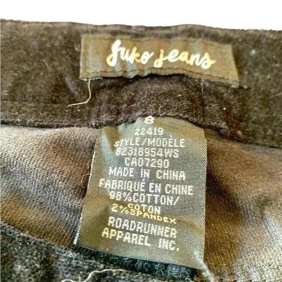 Suko Jeans skinny brushed  black corduroy, Size 8 NWOT - Picture 3 of 5